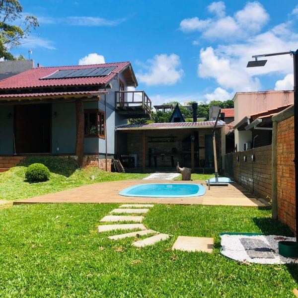chalé da reserva com piscina