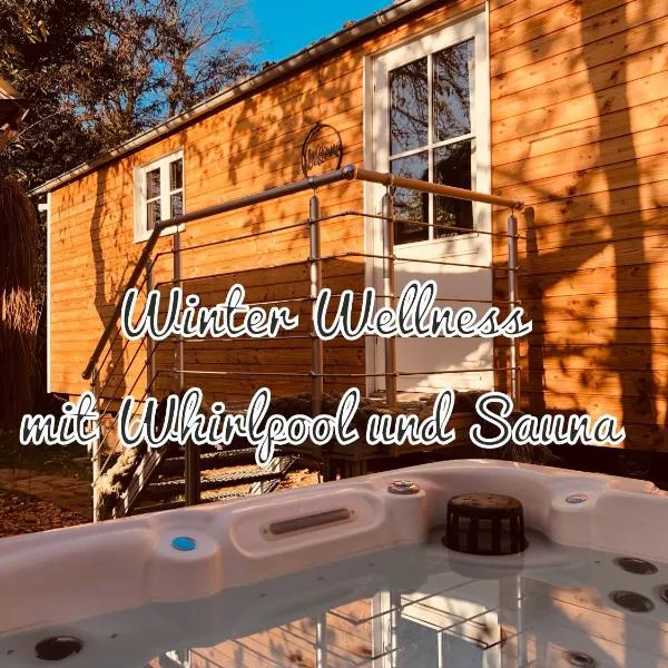 Zirkuswagen mit Outdoor Whirlpool und Garten, hotel din Petershagen