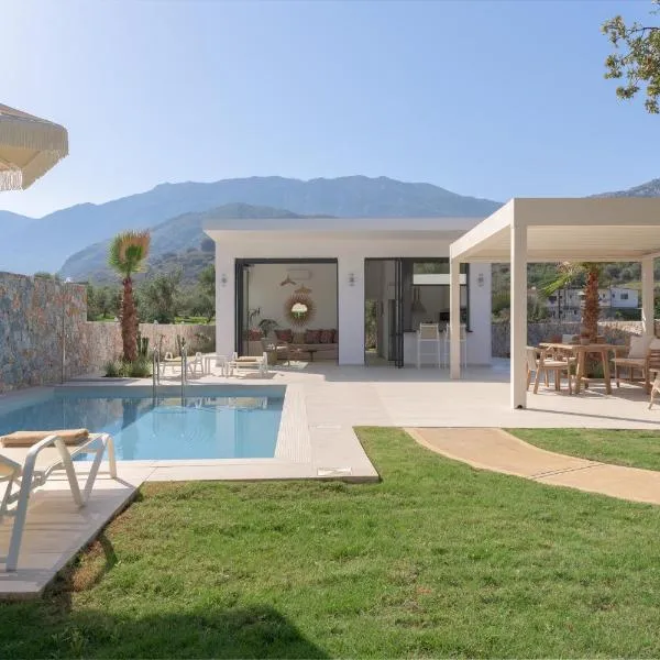 pelagias villa lefka with heated pool, hotel en Mathés