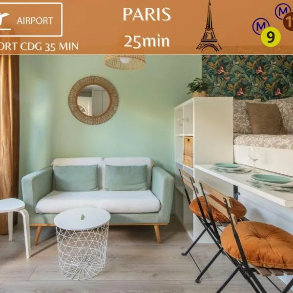 BENFLEET 2 Cocooning studio Proche Paris، فندق في رومينفيل