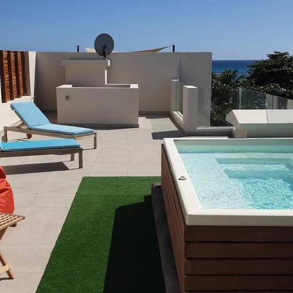 Penthouse vue sur mer 200m2、ペレベールのホテル
