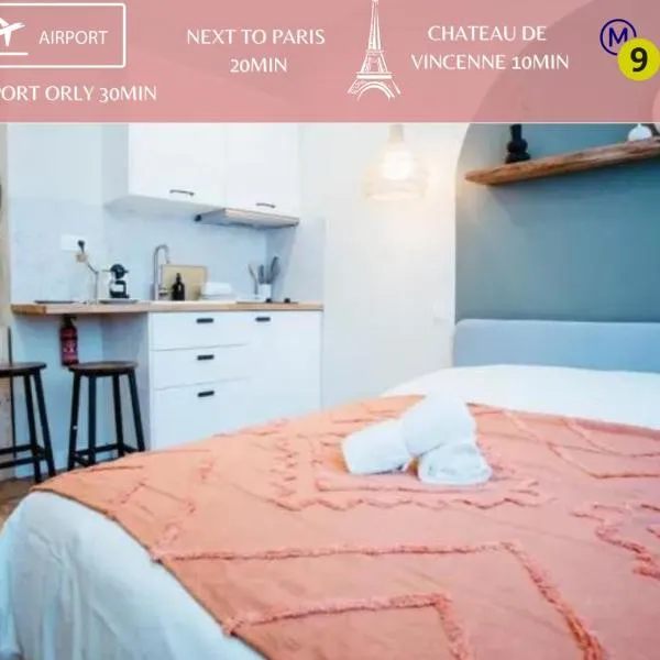 Cosy Appart hôtel Next to Paris, hotel in Montreuil