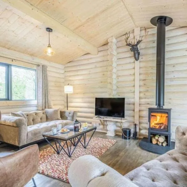 Treetops Luxury Log Cabin - Hot tub, BBQ & Sauna, hotel v destinaci Kippford