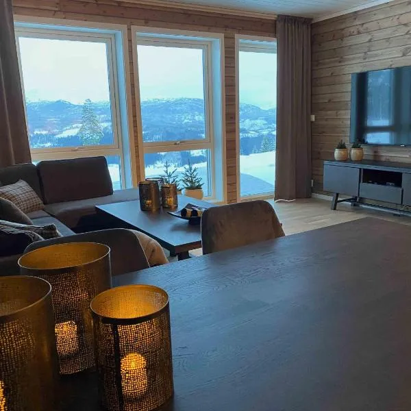 New modern apartment with great view - ski in & out – hotel w Vossevangen