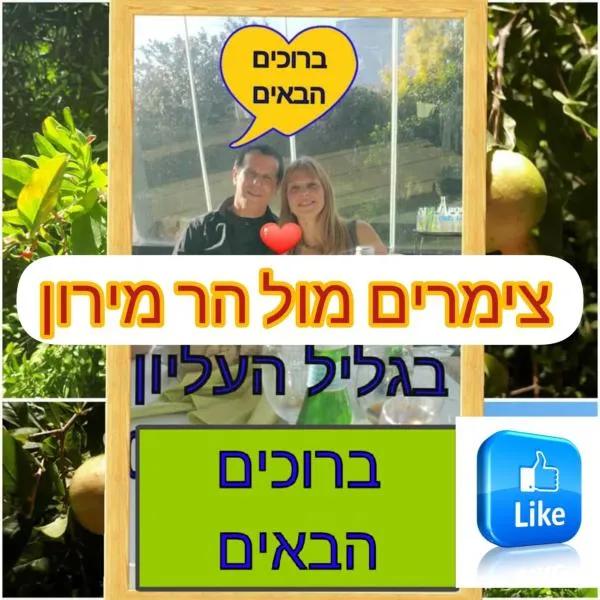 צימרים מול הר מירון בצבעון בגליל העליון אורלי ומאיר,וילה למשפחות ולזוגות, hotel v destinaci Tsiv'on