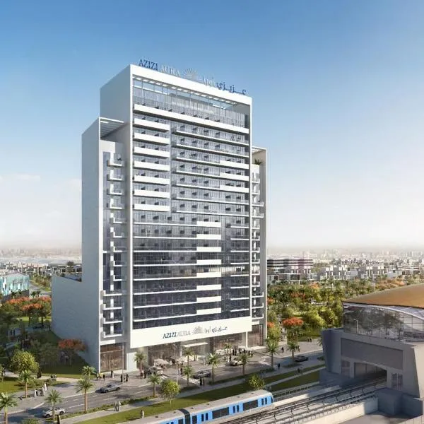 Luxury Escapes - Cozy Studio In front of Metro Stn - Access to Gym & Pool - Aura Azizi, hotel v Dubaji