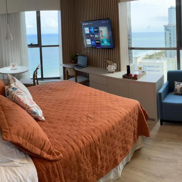 Flat Beira Mar Boa Viagem- Beach Class Internacional-Família - Foto 2