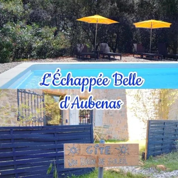 2 pièces "Le Brin de soleil" Gites appart 'hôtel L'ECHAPPEE BELLE D'AUBENAS Logement 1 sur 3, hôtel à Aubenas