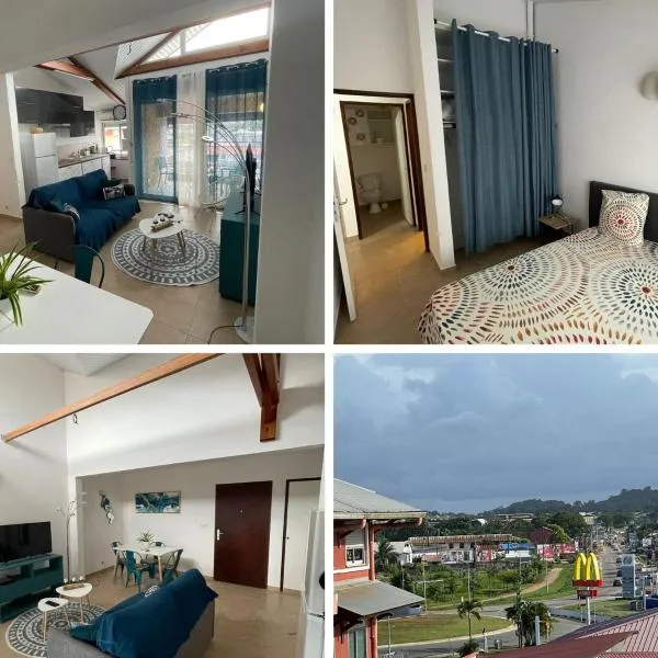 NANA COCOONING- C42- Vue Panoramique - Appartement Cosy et Lumineux- Cuisine équipée- CLIM-Terrasse, hotel in Cayenne