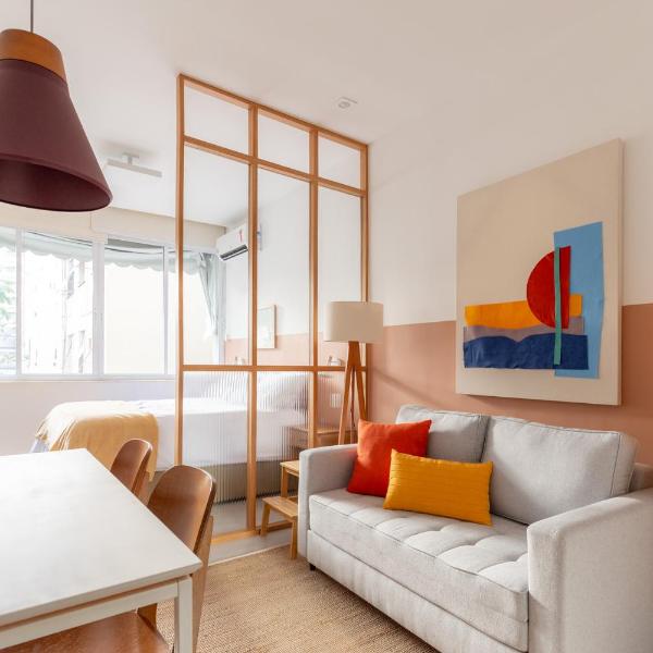 CurtaIpanema: Studio com estilo a 3min da praia