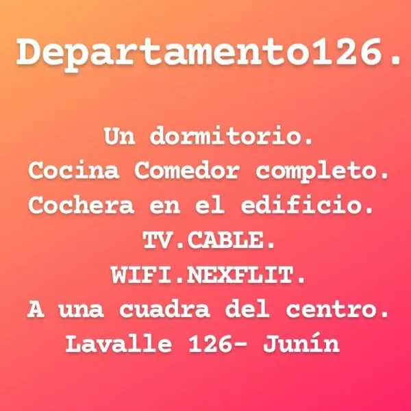 Departamento126, hotel sa Junín