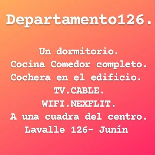 Departamento126, hotel en Junín