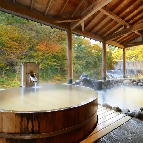 山水荘土湯スパ、福島市のホテル
