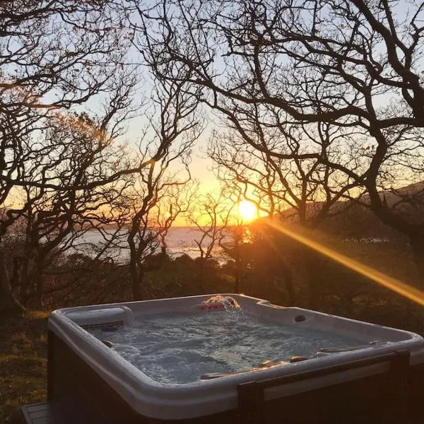 Snowdonia Mawddach Cabin + hot tub, hotel v destinaci Barmouth