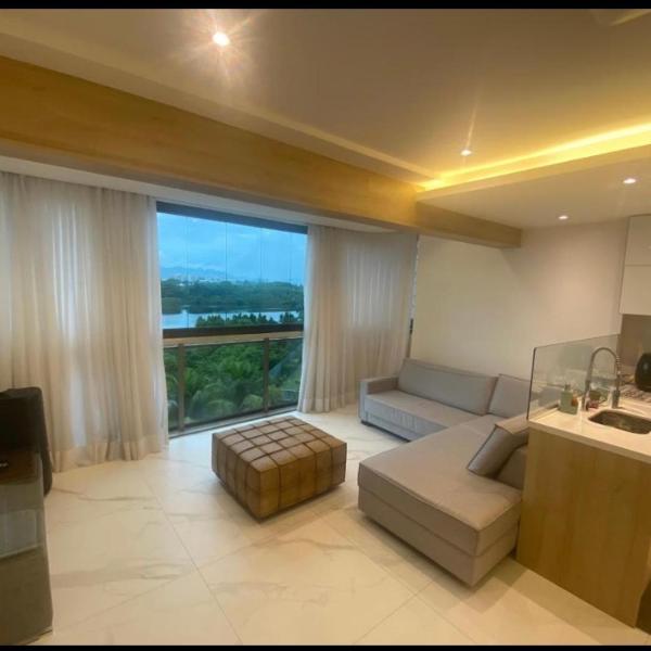 Apto de frente para a praia com vista pra lagoa