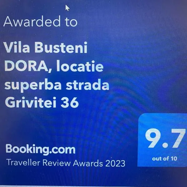 Vila Busteni DORA, locatie superba strada Grivitei 36, hotel v destinaci Buşteni