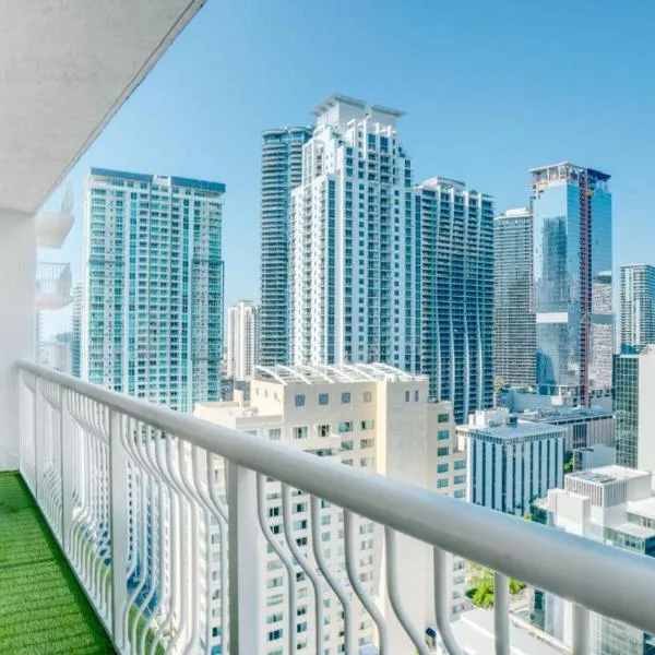Warm and Tailored 1BR w Pool Hot tub GYM Parking, hotell Miamis