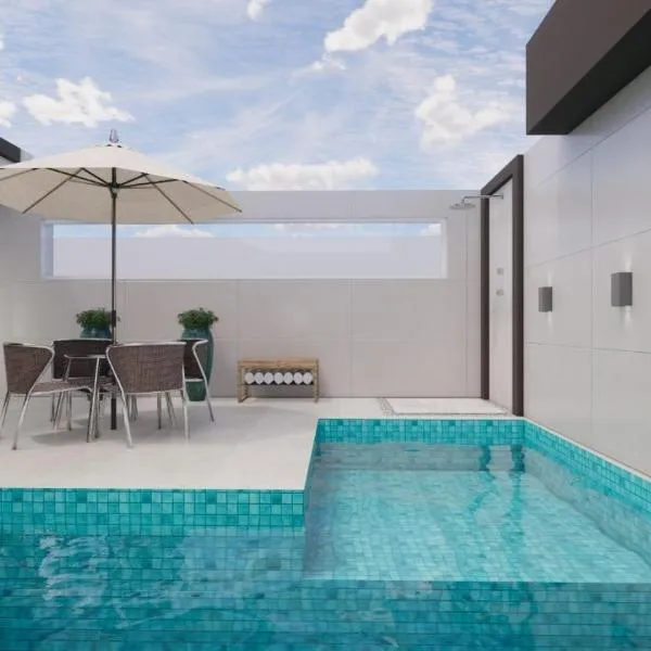 Uma Quadra do MAR Com PISCINA, Churrasqueira, 2 Vg de Garagem e 3 Quartos!!!, hotel i Praia Grande