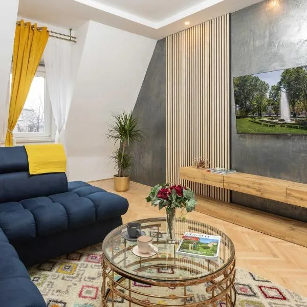 Design 1BDR Loft near Kvaternik Square, hotel v Záhrebe