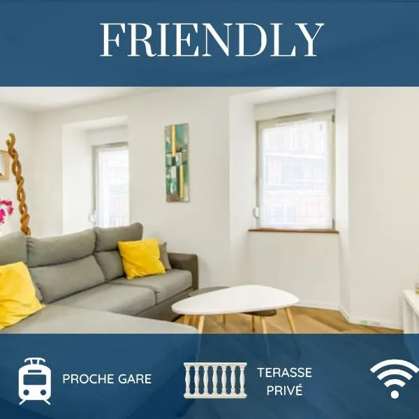 HOMEY FRIENDLY - Proche Gare - Terrasse privée - Wifi, hotell i La Roche-sur-Foron