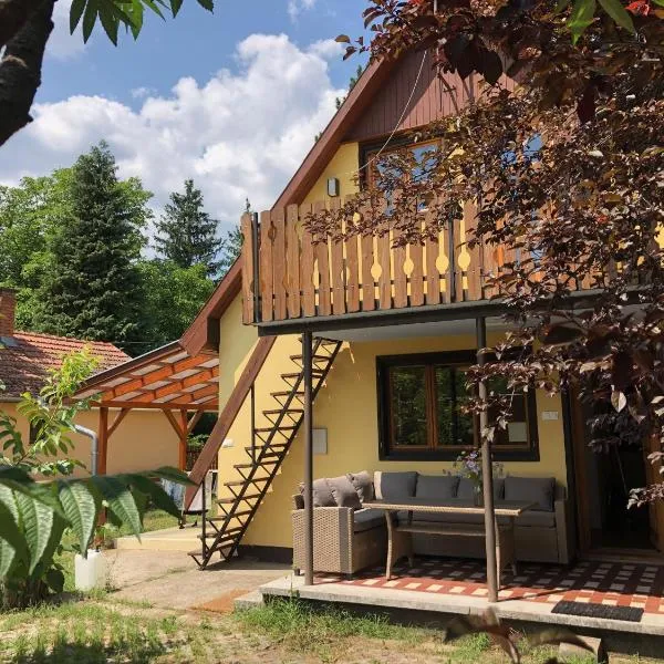 Forest-side home by recreational lake, hotel Tompán