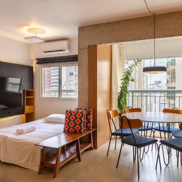 55m² | Cama queen | Garagem | Metrô Trianon-MASP