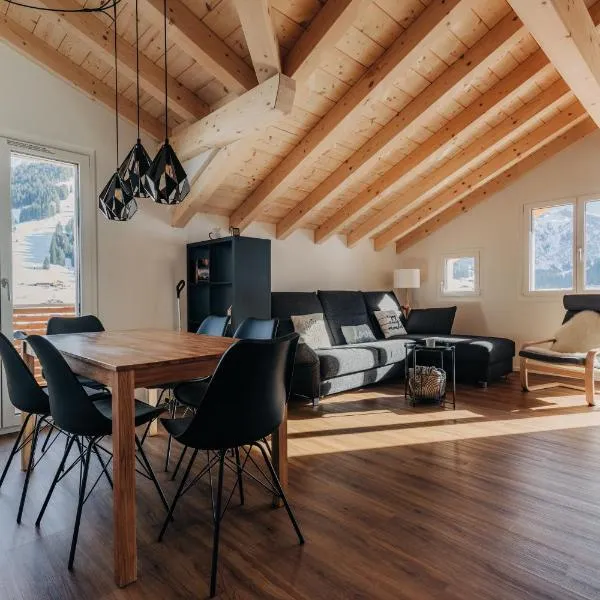 Chuenislodge2- zwei Balkone, gemütlicher Kamin, top Aussicht, hotel v destinaci Adelboden