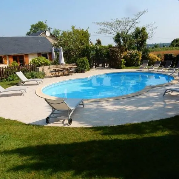 3 self-contained gites with pool and games room, hotel in Saint-Georges-de-Noisné