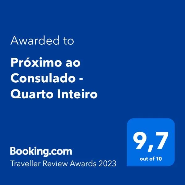 Próximo ao Consulado - Quarto Inteiro, Hotel in Passo do Feijó