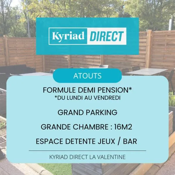 Kyriad Direct Marseille Est La Valentine, hotel i La Penne-sur-Huveaune