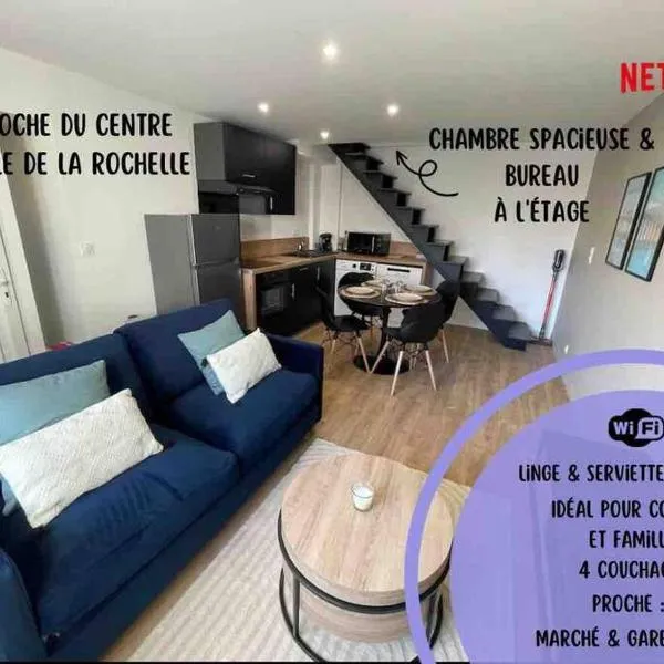 Le p tit Rétais proche marché central et gare SNCF- wifi haut débit -, hôtel à La Rochelle