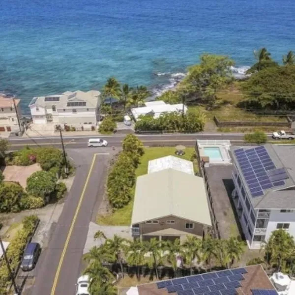 Beautiful ocean house, walk to MAGIC SAND BEACH、カイルア・コナのホテル