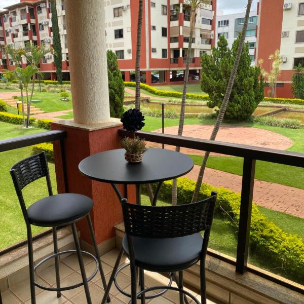 Apart Lake Side vista jardim c/balanço