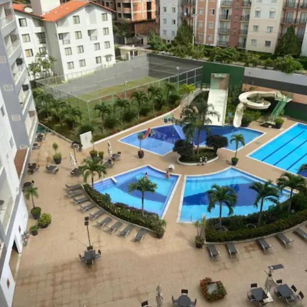 Flat 123 - Veredas - 300 metros Hot Park - Vista Piscina