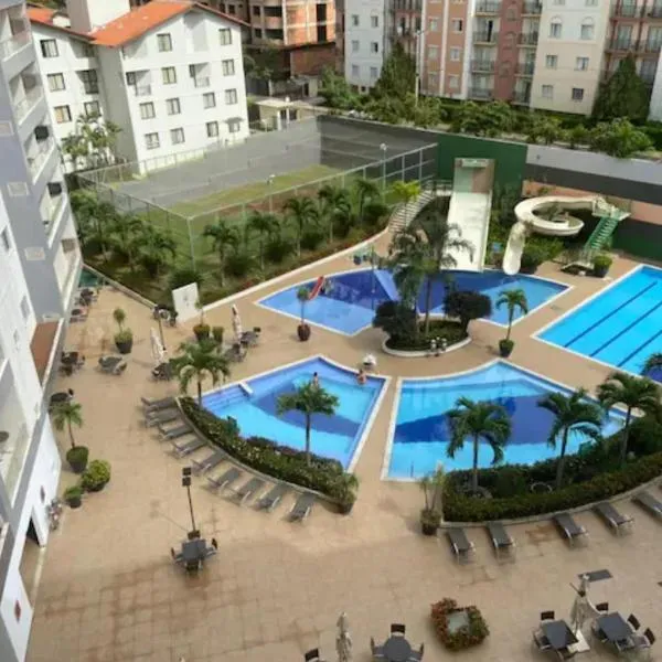 Flat 123 - Veredas - 300 metros Hot Park - Vista Piscina, hotel v destinaci Rio Quente