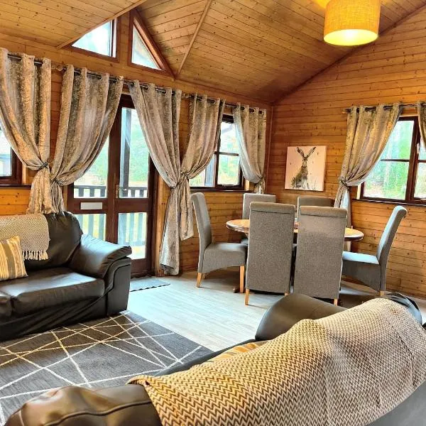 Goldcrest 1-Hot Tub-Woodland Lodges-Carmarthenshire-Tenby, hotel in Carmarthen