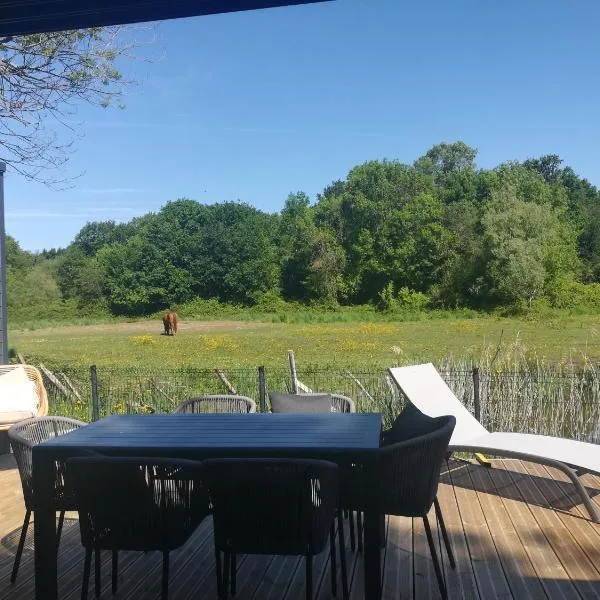 Charming ecolodge in a quiet area, heated pool all year Charente-Maritime, hotel in Les Mathes