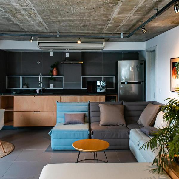 Charlie em POA - Studio Moderno com Coworking e Lavanderia
