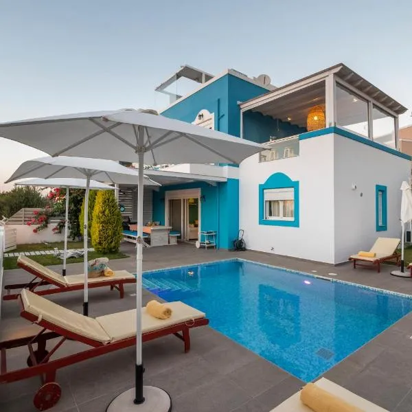 Seabreeze Villa - with Jacuzzi & heated pool, hotel v Mastichari