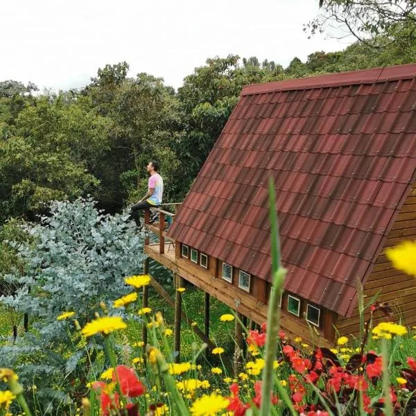 Chalets en Santa Elena en medio del Bosque, hotel v destinaci Medellín