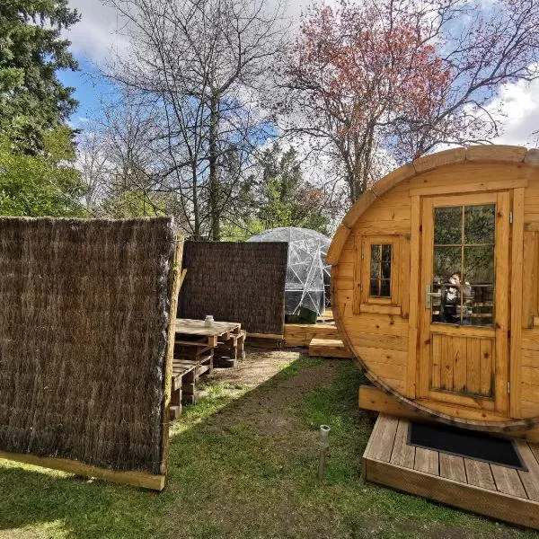 sublime tonneau avec spa sous bulle privatif, hotel in Lanthenay