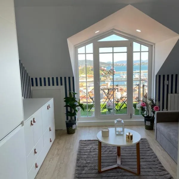 Estudio impresionantes vistas con terraza y piscina, hotel en Baiona