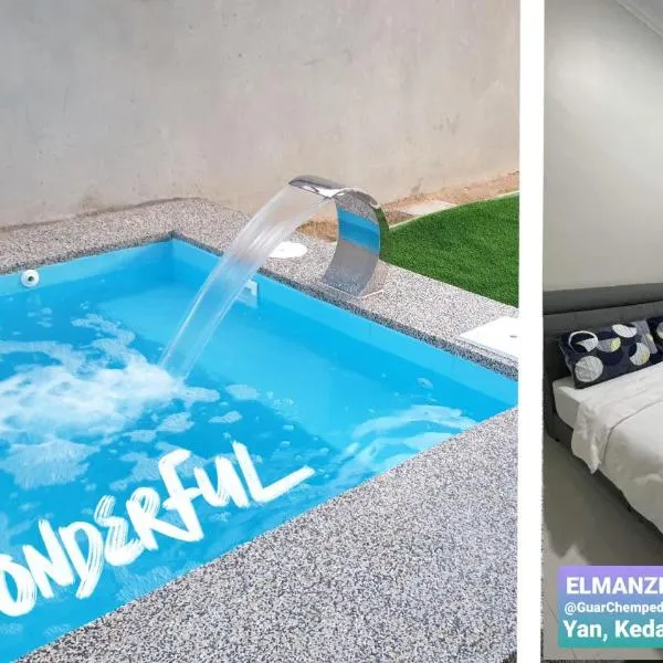 El Manzil Homestay with Pool: Yan şehrinde bir otel