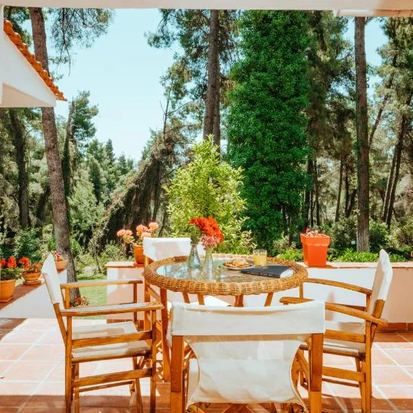 Vacation home with large garden in Sani's forest, hotel a Sani Beach