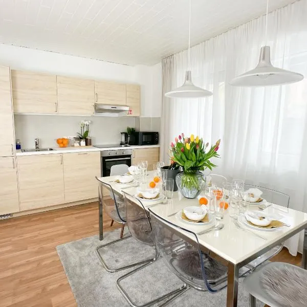 M-Style 01 Apartment mit Terrasse und Gasgrill, 24h Self-Check-In, Free Parking, Netflix, hótel í Nurnberg