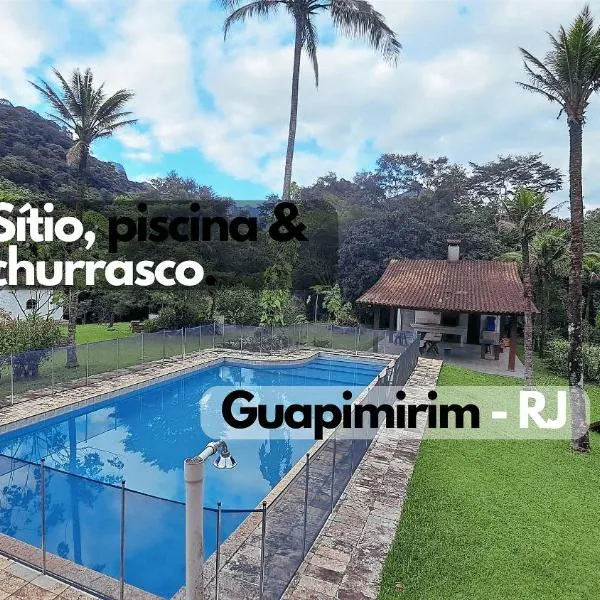 Paradisíaco, piscina e churrasqueira em Guapi., hotel em Guapimirim