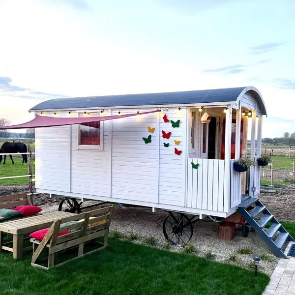 Ontwaken tussen de paarden, hotel en Landen