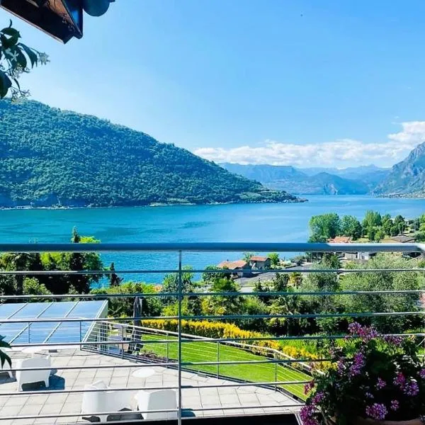 Vela di Soleville camere con e senza vista lago con ristorante & pizzeria, hotel di Riva di Solto