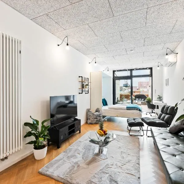 Lit Living - Luxus Loft - Box Spring - Air Con - BBQ - Panorama，曼海姆的飯店