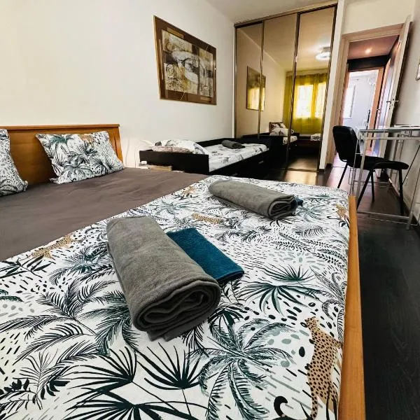 The NICE - 3 rooms, 3air cond, 3TV, 3fans, 2 wc, WIfi everywhere 5min aeroport, train, beach, 1min tram, 15 min centre, port, parking possible, hotelli Nizzassa